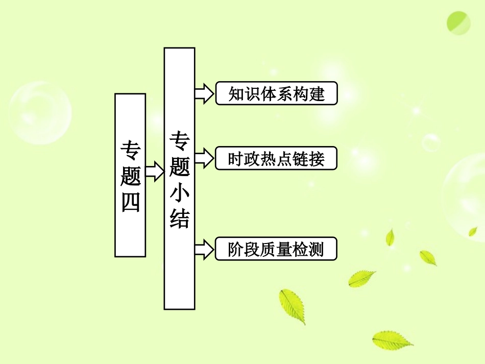 【三维设计】2013高中政治-专题四-专题小结课件-新人教版选修2_第1页