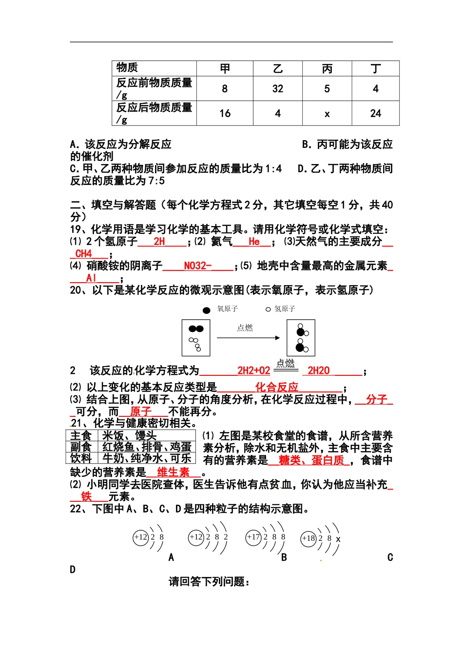 2014年山东省临沂市中考化学真题及答案_第3页