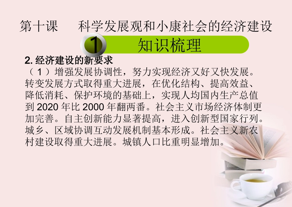 【立体设计】2012高考政治-第10课-科学发展观和小康社会的经济建设知识梳理-新人教版必修1_第3页