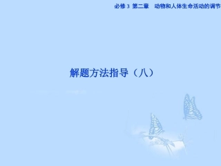 2013届高考生物一轮复习-第二章-动物和人体生命活动的调节-解题方法指导(八)课件-新人教版必修3