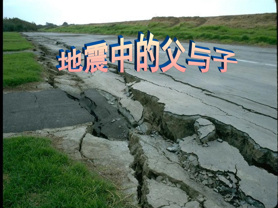 人教版语文《地震中的父与子》课件_第2页