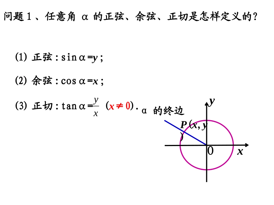 新课标人教A版数学必修四第一章第三节《三角函数的诱导公式》课件1(共12张PPT)_第2页