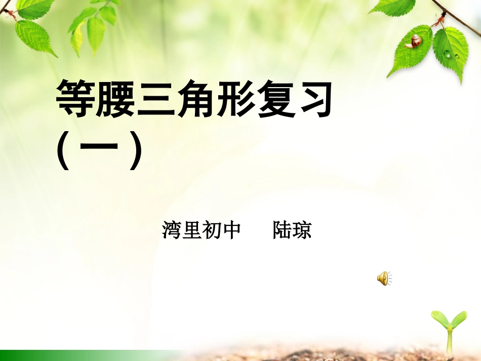 等腰三角形性质复习_第1页