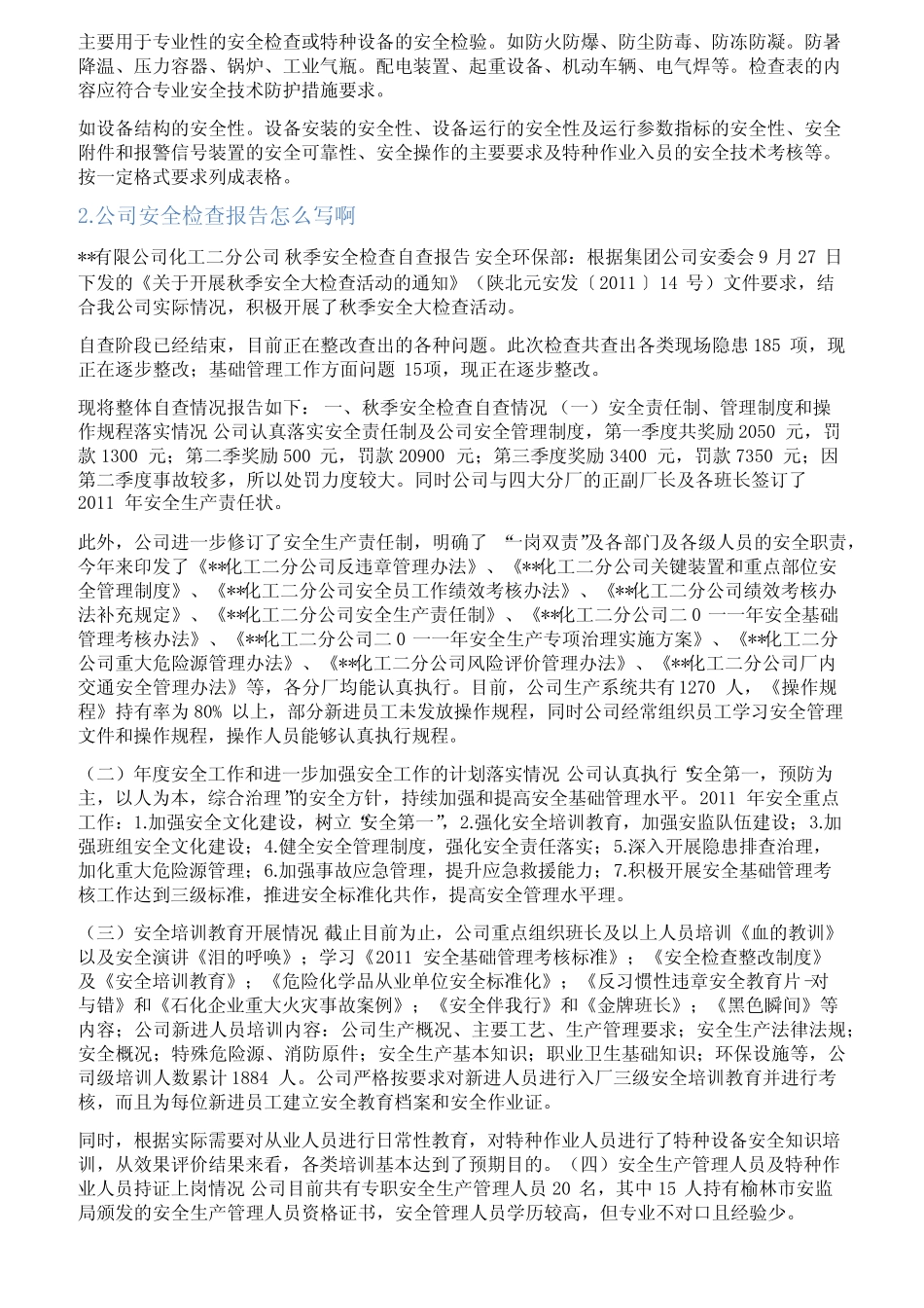 安全检查怎么写 _第2页