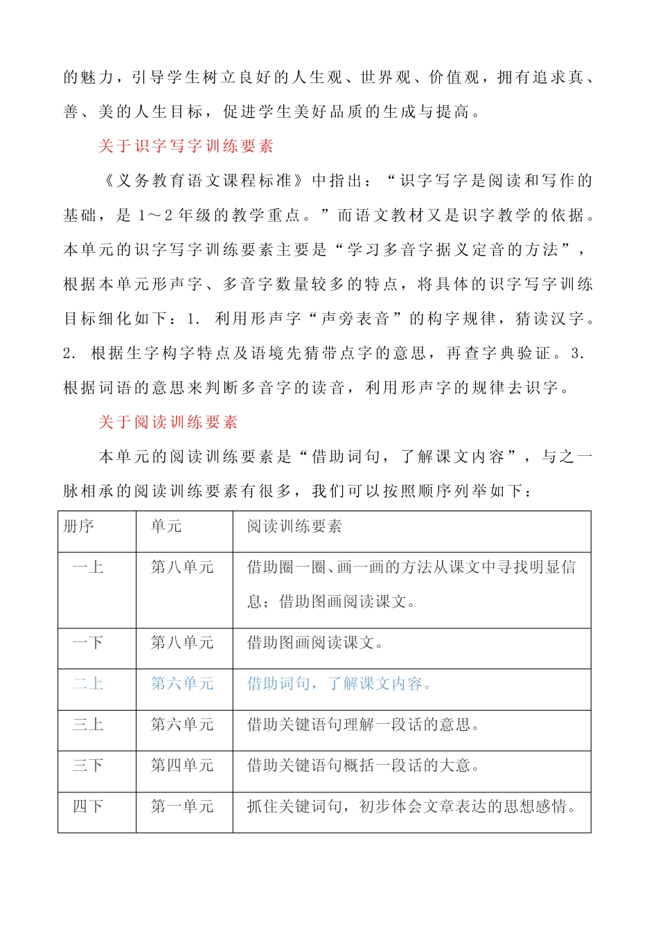 部编版小学语文二年级上册第六单元教学解读与建议 _第2页