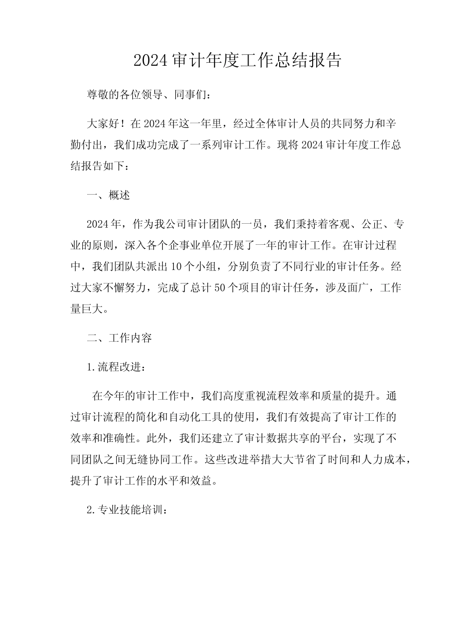 2024审计年度工作总结报告_第1页