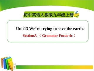 Unit13_SectionA（Grammar_Focus-4c）精品课件