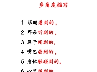 6多角度描写新