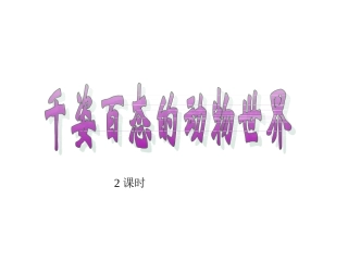 第2节千姿百态的动物世界__课件