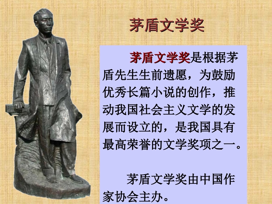 茅盾文学奖获奖情况简介_第1页