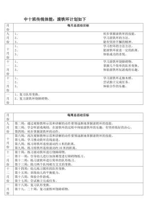 班级体能计划