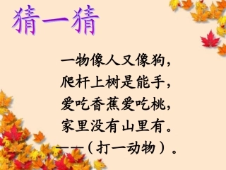 18小猴子下山PPT课件