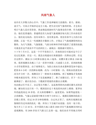 风雨气象人 