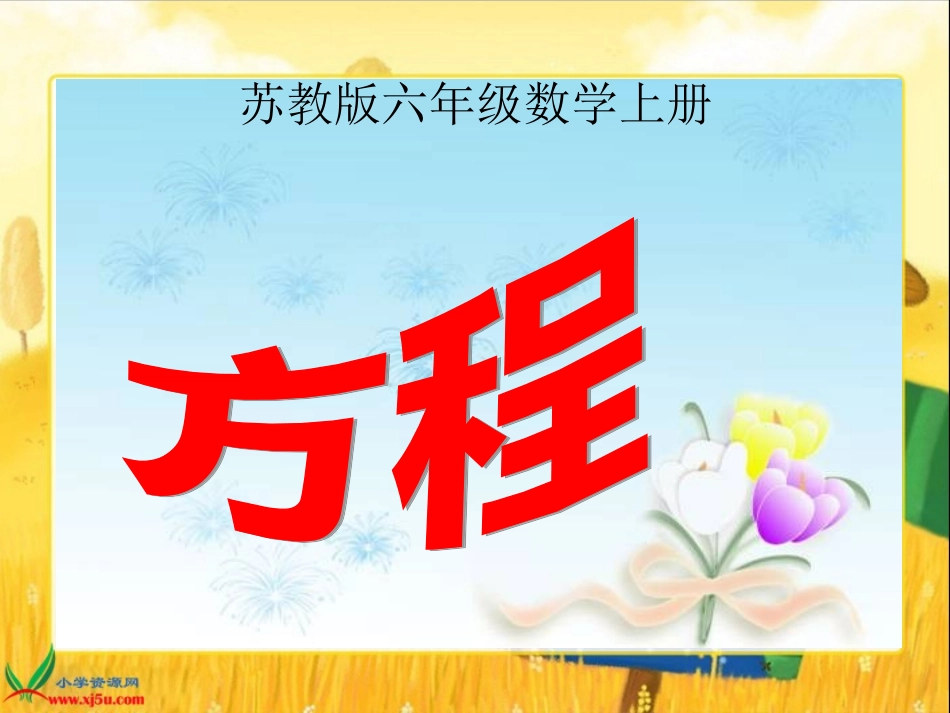 苏教版数学六年级上册《方程》课件_第1页