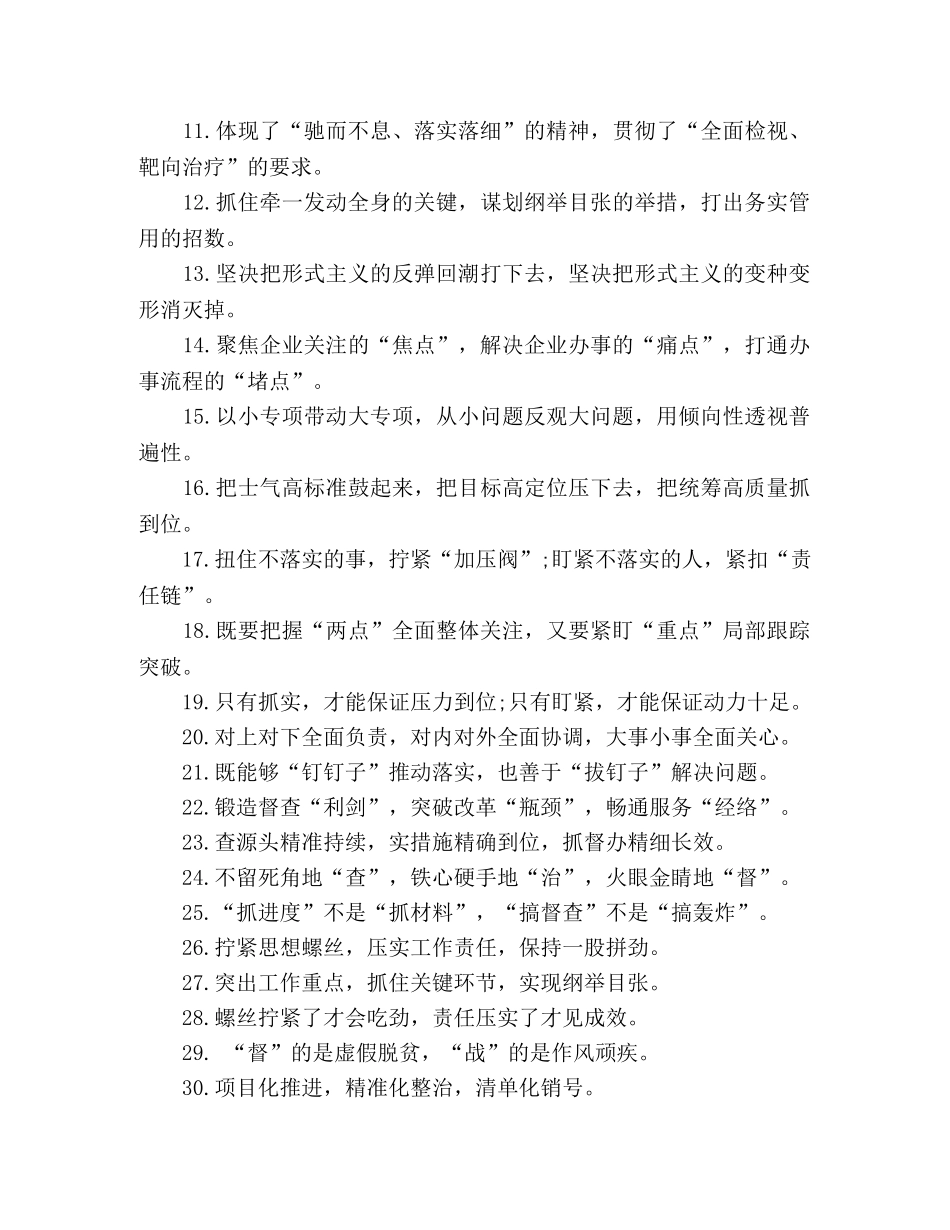 公文写作关于“督查指导”的排比句 _第2页