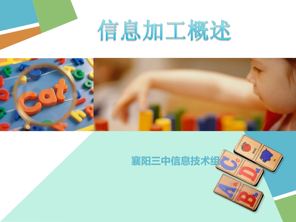 第三章第一节信息加工概述_第1页