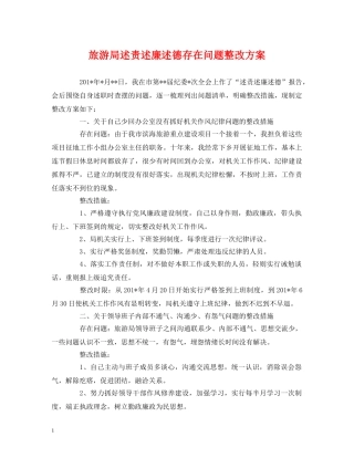 旅游局述责述廉述德存在问题整改方案 (2) 