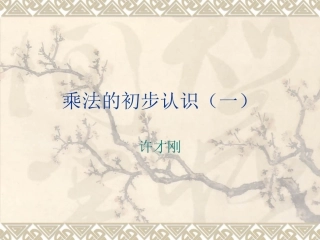 乘法的初步认识(一)