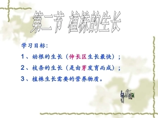 4、植株的生长