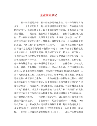 企业家回乡记 