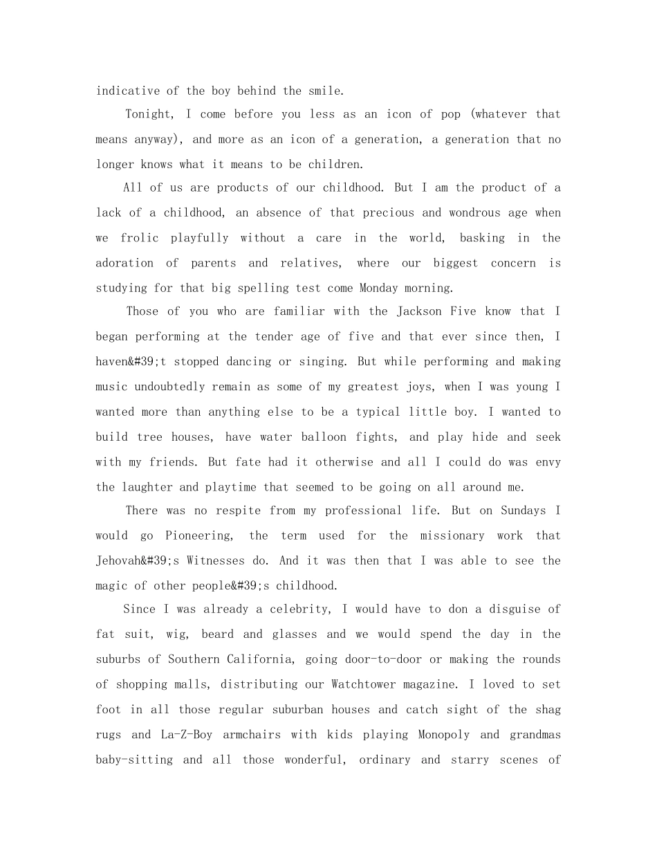 迈克尔·杰克逊2024年牛津英语演讲稿 _第3页