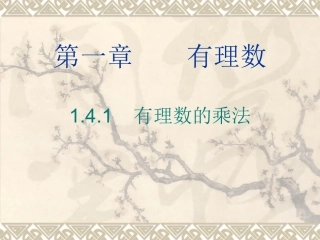 1[1]41有理数的乘法课件