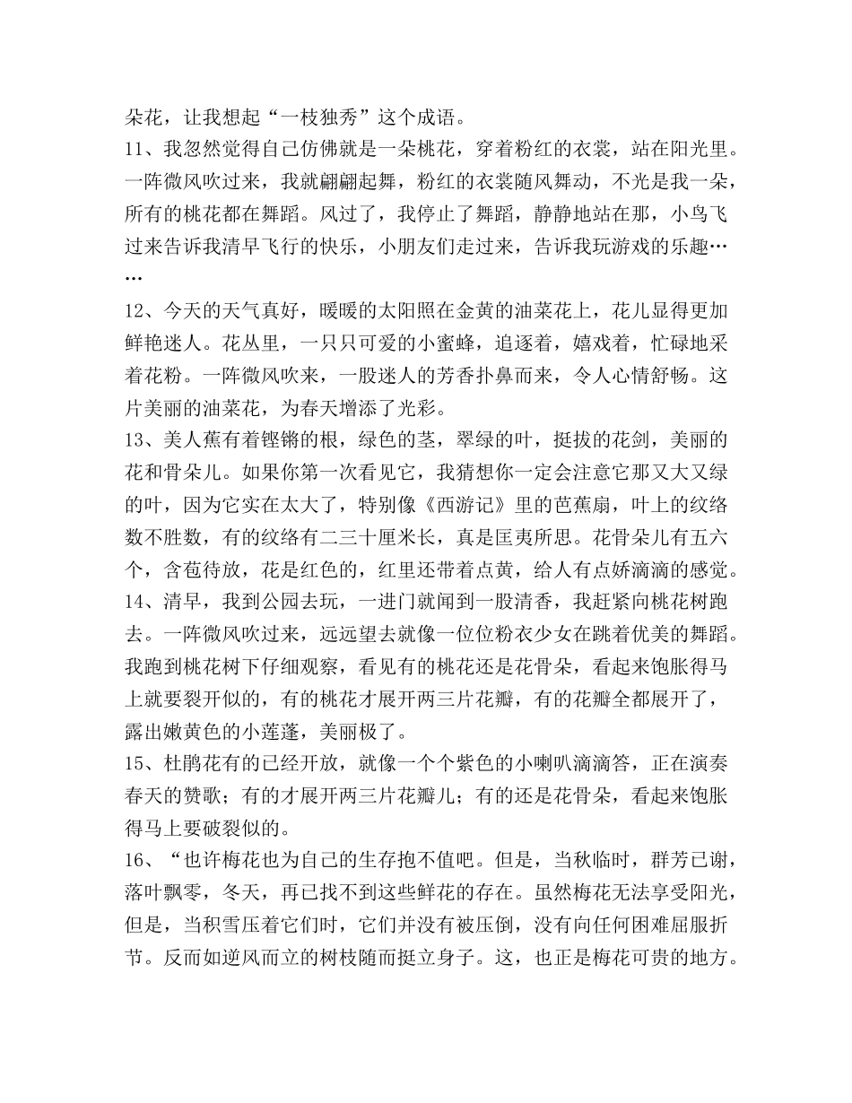 描写花的精彩片段 _第3页