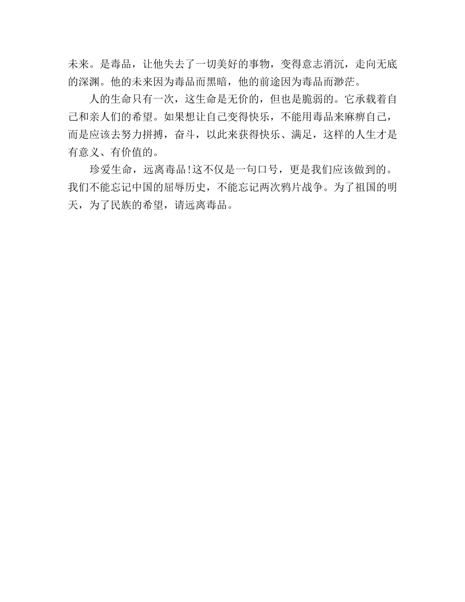 禁毒演讲稿6分钟 _第3页