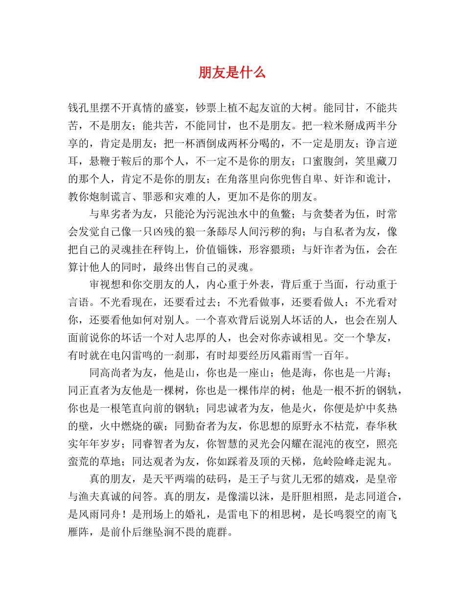 朋友是什么 _第1页
