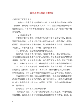 公司不发工资怎么维权？ 