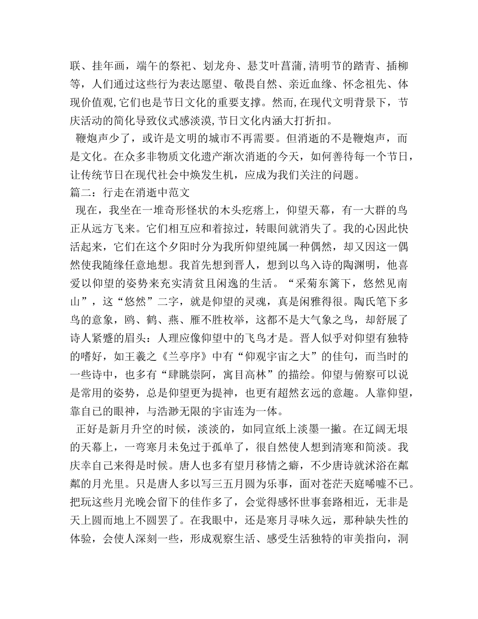 行走在消逝中作文800字 _第2页