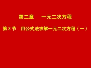 23用公式法求解一元二次方程演示文稿
