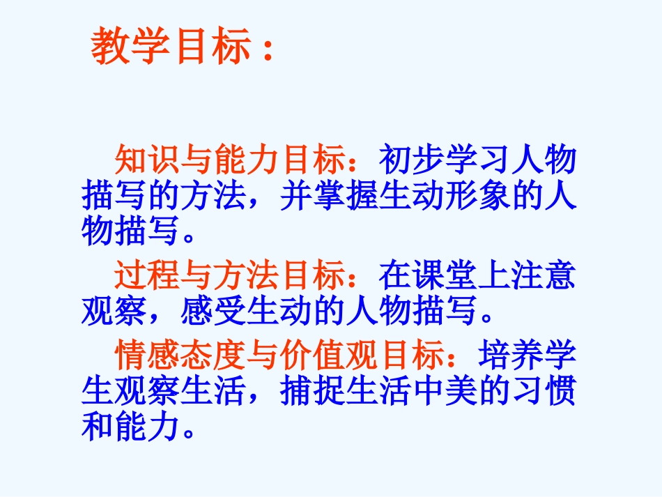 中考语文作文专题辅导课件 记叙文中的动作描写_第3页