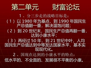 第二单元　　财富论坛