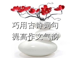 中考语文复习课件 巧用古诗词句提高作文气韵