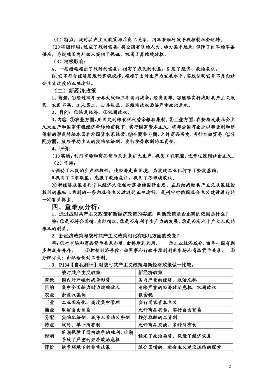 专题七苏联社会主义建设的经验与教训 (2)_第2页