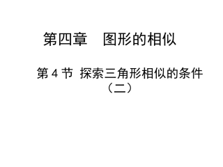 44探索三角形相似的条件（二）