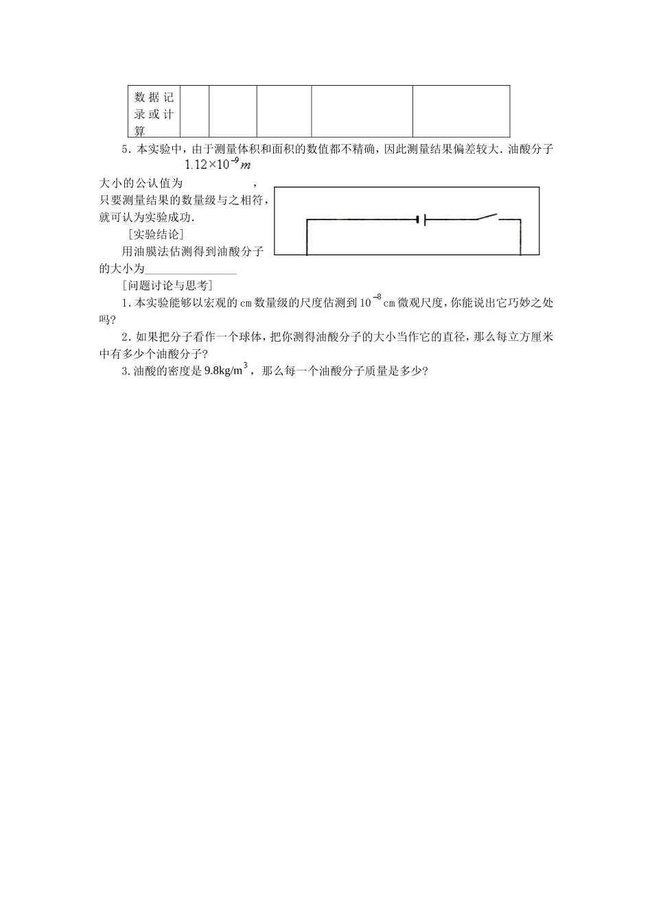 实验十用油膜法测分子的大小_第2页