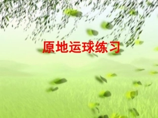 原地运球练习