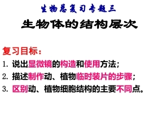 生物体的结构层次复习