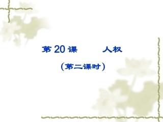 第20课人权