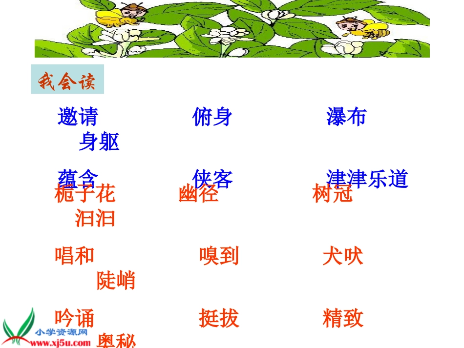 新课标人教版六年级语文上册《山中访友》教学演示课件_第2页