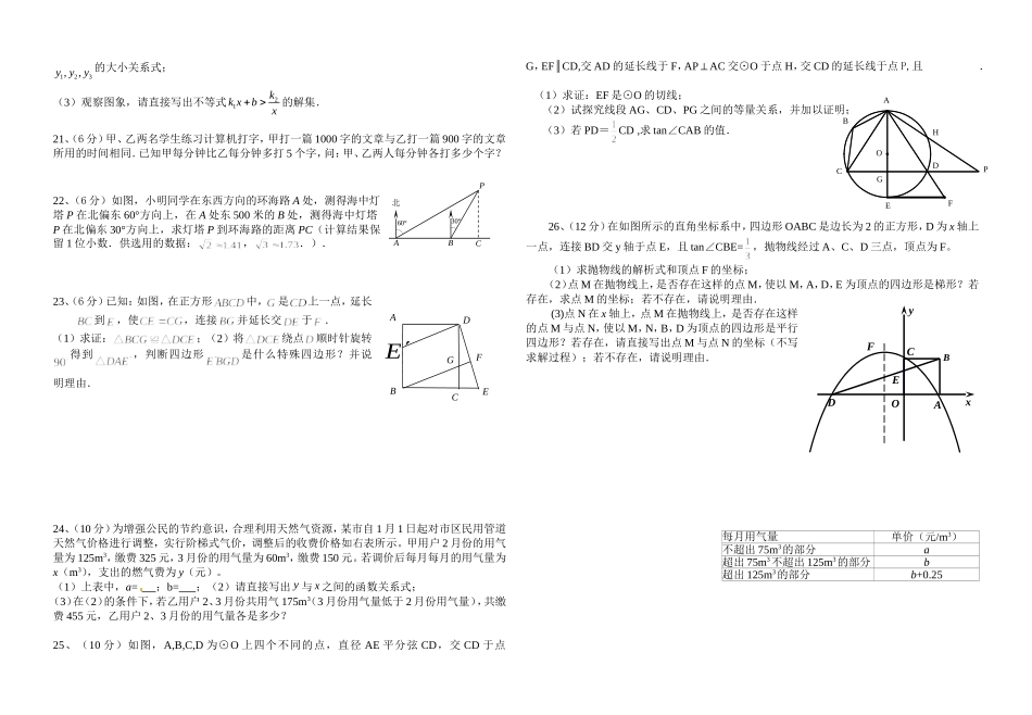 数学模拟试题2_第2页