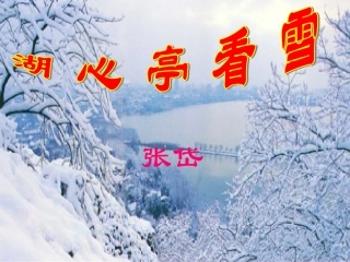 29《湖心亭看雪》（张岱）课件