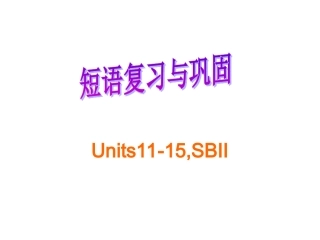 短语复习与巩固