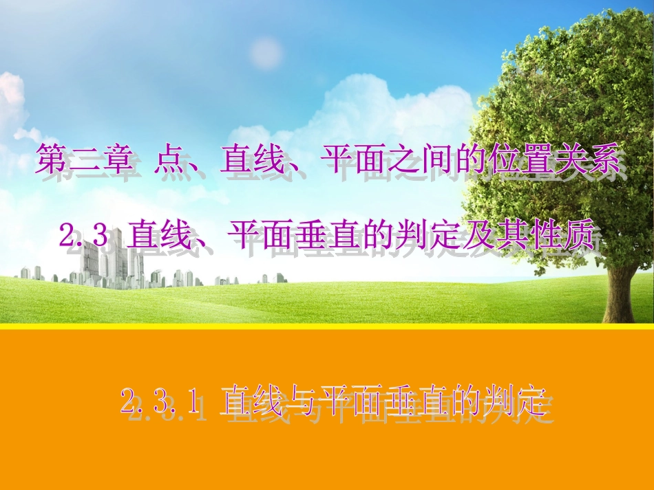 直线与平面垂直的概念与判定_第1页