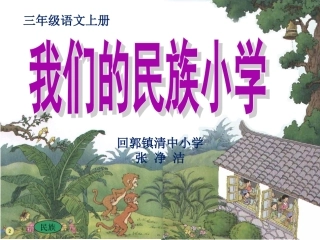 三语上册《我们的民族小学》第一课时PPT-张净洁