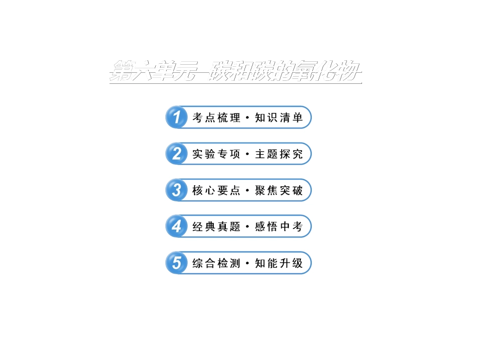 第六单元碳和碳的氧化物(1)_第1页