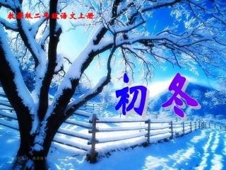 (教科版)二年级语文上册课件_初冬