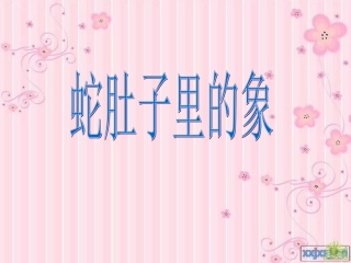 第八板块第二课时《蛇肚子里的象》